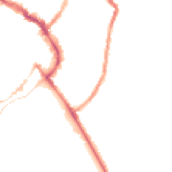Night-time road noise heatmap for LE11 1BZ