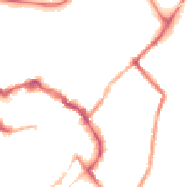 Night-time road noise heatmap for LE11 1DA