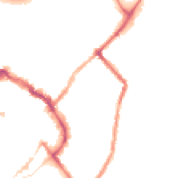 Night-time road noise heatmap for LE11 1DD