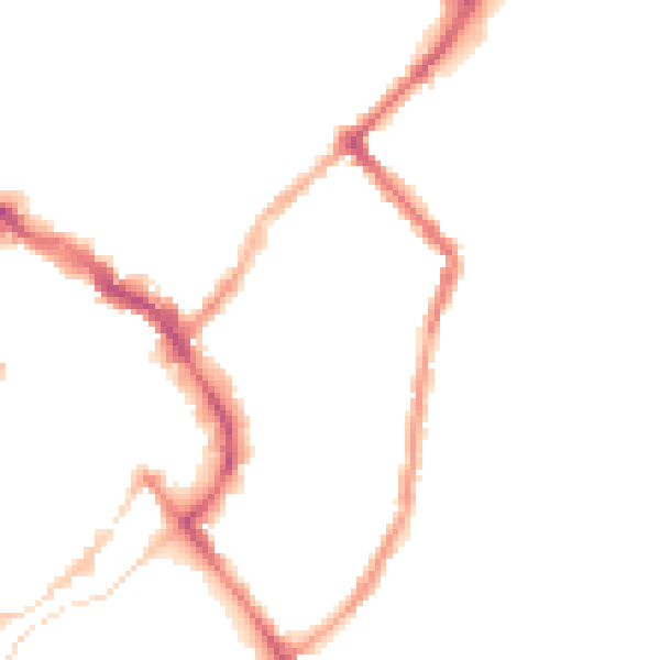 Night-time road noise heatmap for LE11 1DF