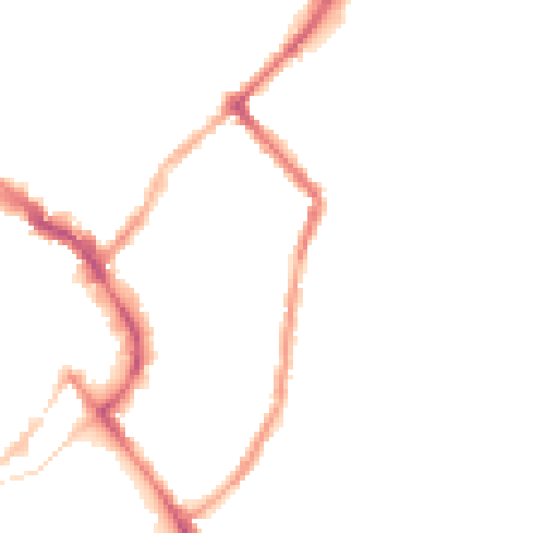 Night-time road noise heatmap for LE11 1DJ