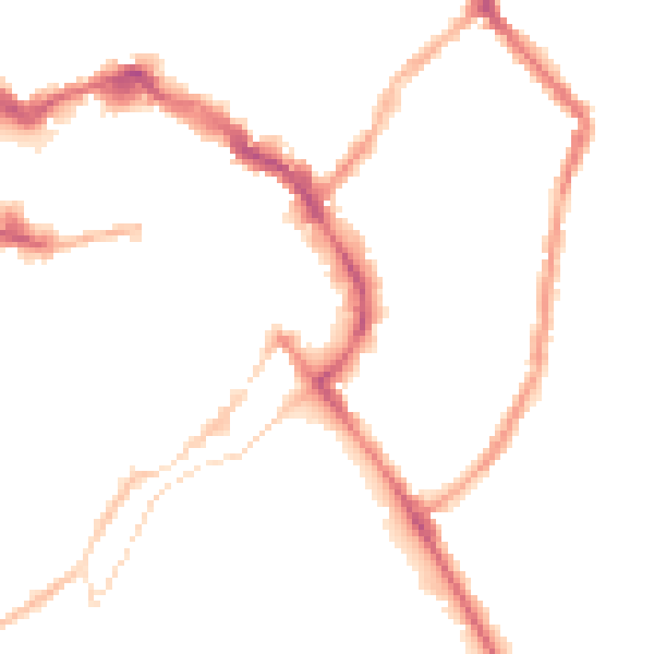 Night-time road noise heatmap for LE11 1DP