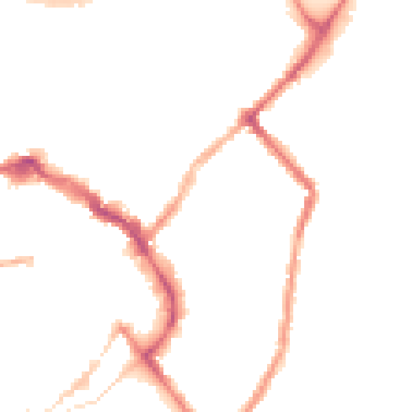Night-time road noise heatmap for LE11 1DS