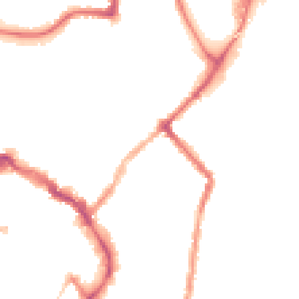 Night-time road noise heatmap for LE11 1DU