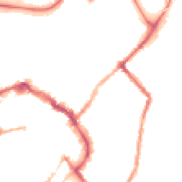 Night-time road noise heatmap for LE11 1DW