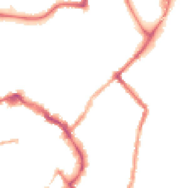 Night-time road noise heatmap for LE11 1EQ