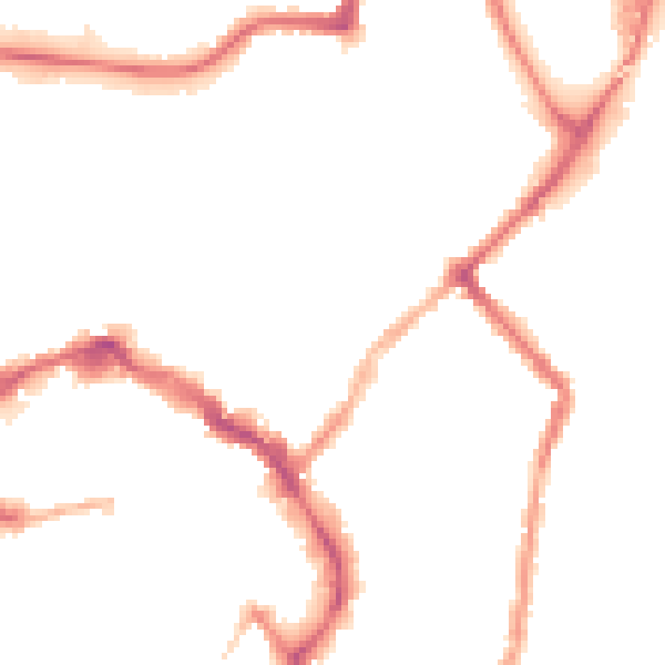 Night-time road noise heatmap for LE11 1EY