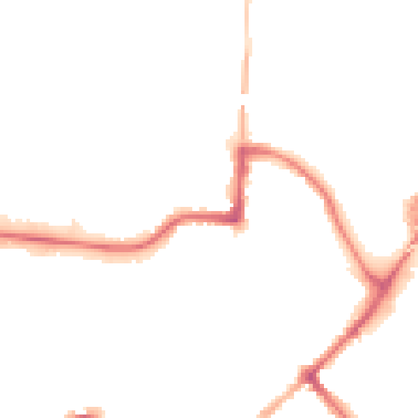 Night-time road noise heatmap for LE11 1JA