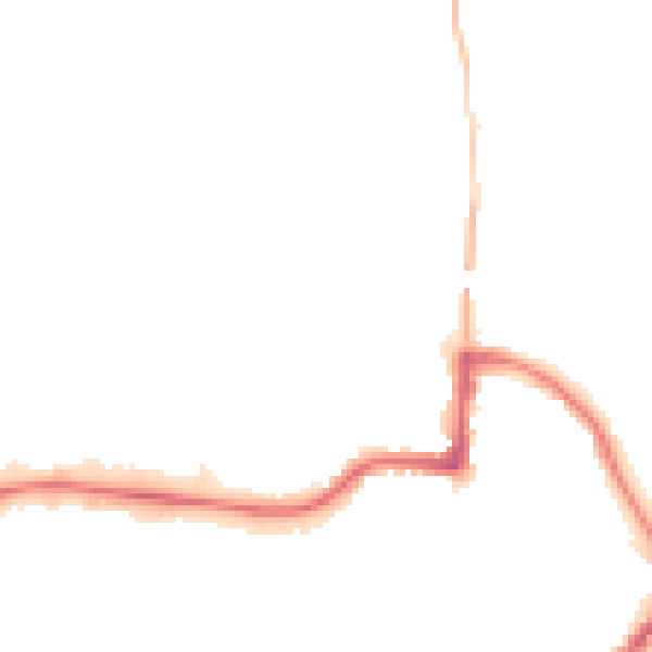 Night-time road noise heatmap for LE11 1JD