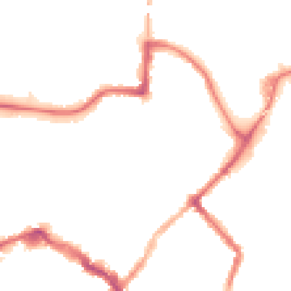 Night-time road noise heatmap for LE11 1LD