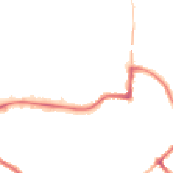 Night-time road noise heatmap for LE11 1LU