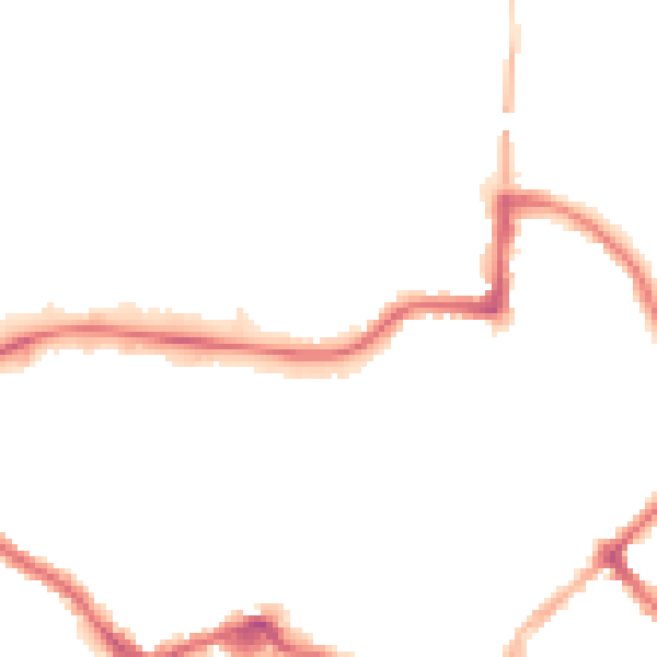 Night-time road noise heatmap for LE11 1LY