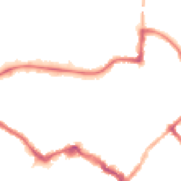 Night-time road noise heatmap for LE11 1NG