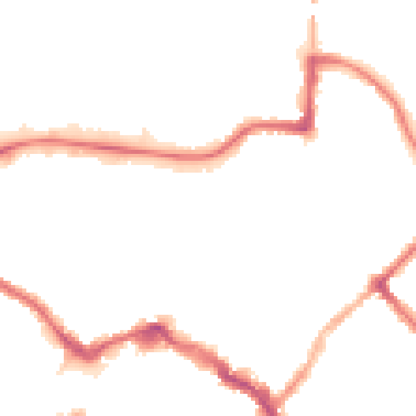 Night-time road noise heatmap for LE11 1NW