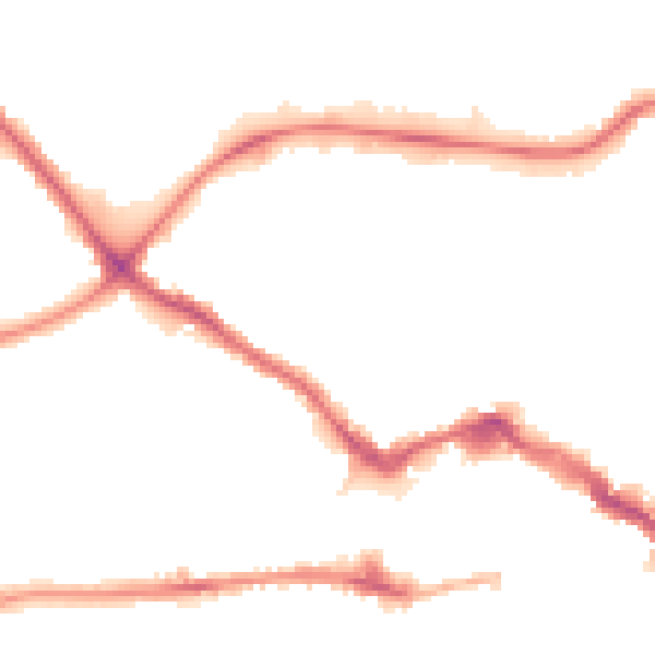 Night-time road noise heatmap for LE11 1PZ