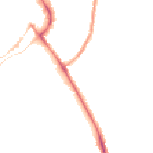 Night-time road noise heatmap for LE11 1SA