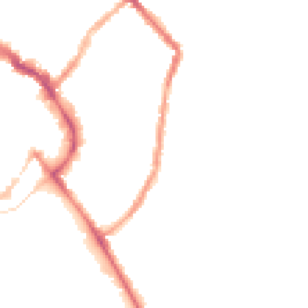 Night-time road noise heatmap for LE11 1SN