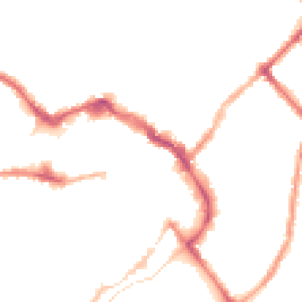 Night-time road noise heatmap for LE11 1UE