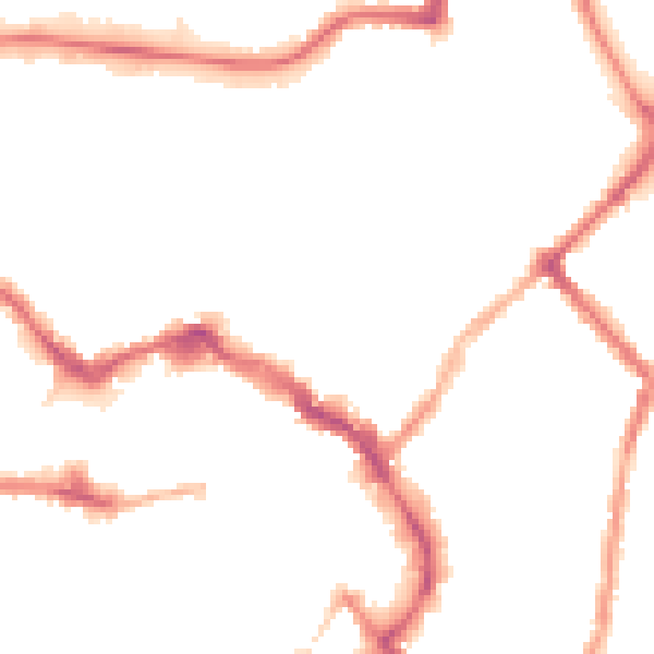 Night-time road noise heatmap for LE11 1UZ