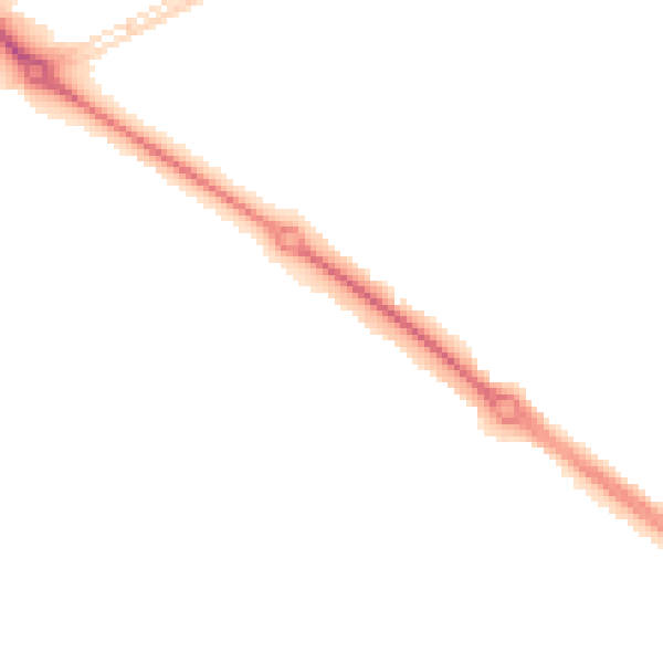 Night-time road noise heatmap for LE11 2BL