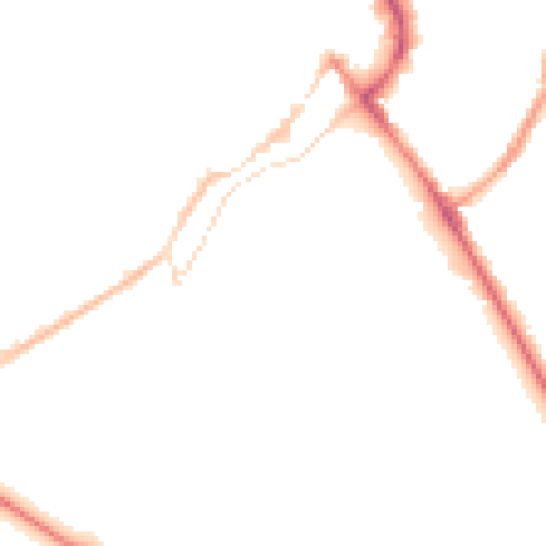 Night-time road noise heatmap for LE11 2DN