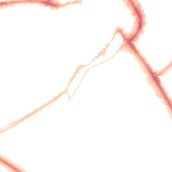 Night-time road noise heatmap for LE11 2DR