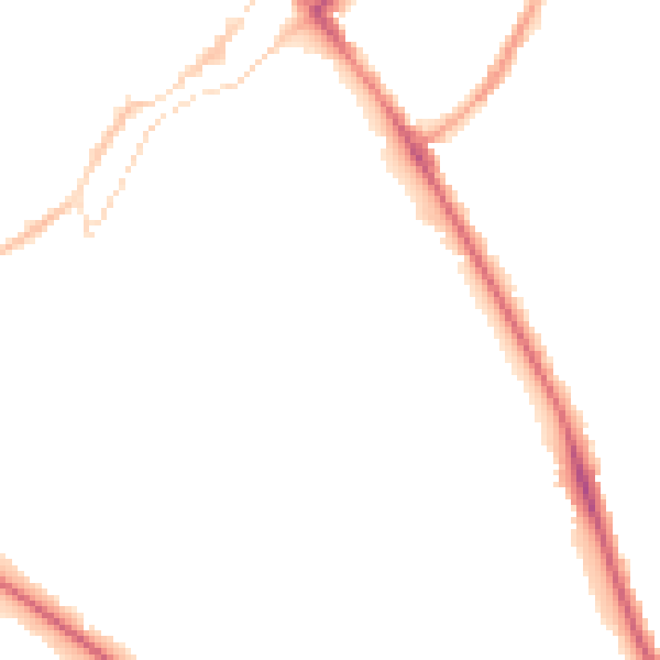 Night-time road noise heatmap for LE11 2DU