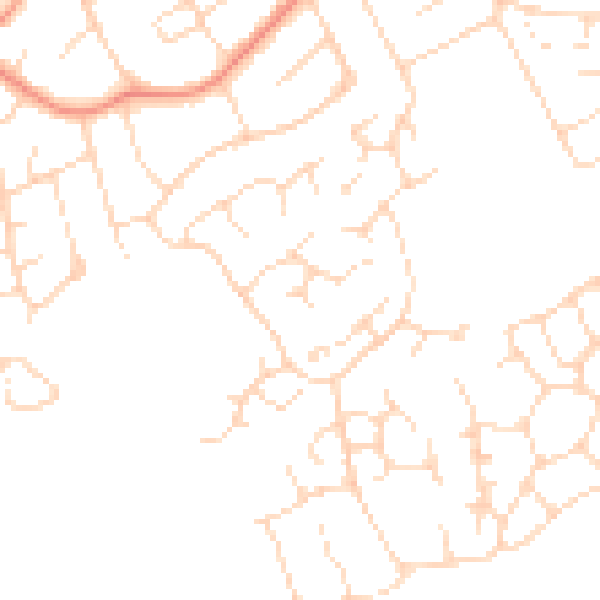Daytime road noise heatmap for LE11 2QU