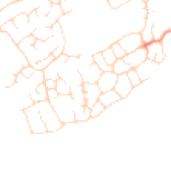 Daytime road noise heatmap for LE11 2UJ