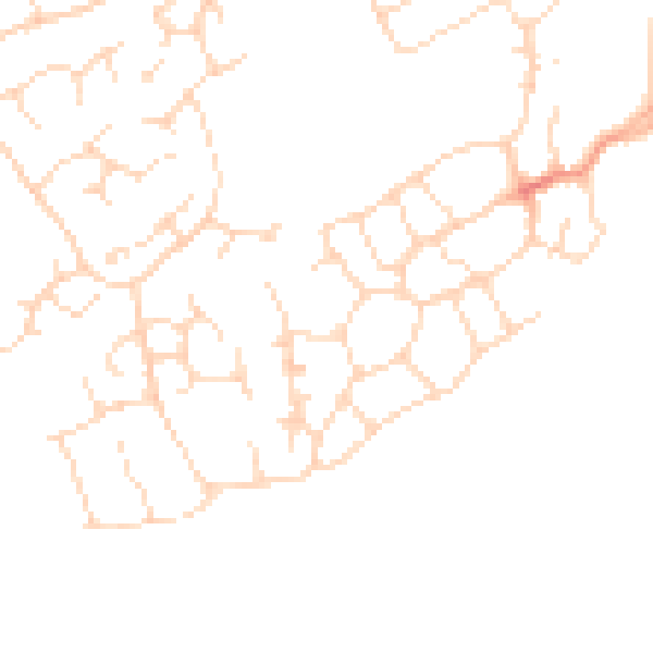 Daytime road noise heatmap for LE11 2UN