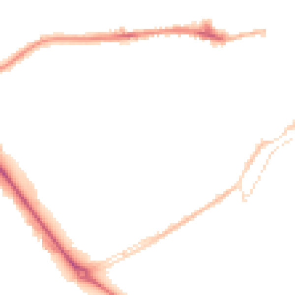 Night-time road noise heatmap for LE11 3AZ