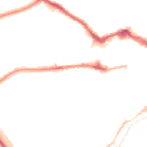 Night-time road noise heatmap for LE11 3BE