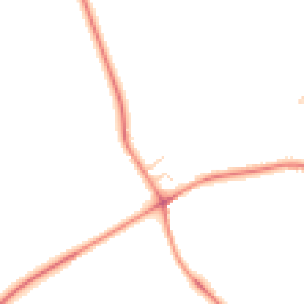 Daytime road noise heatmap for LE11 3BF