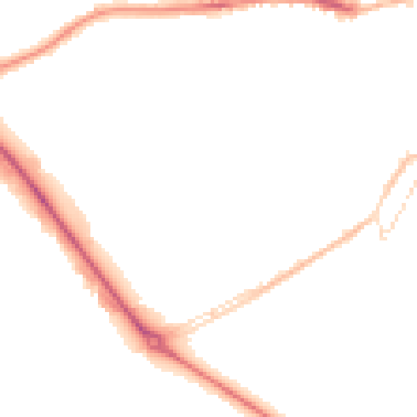 Night-time road noise heatmap for LE11 3HD