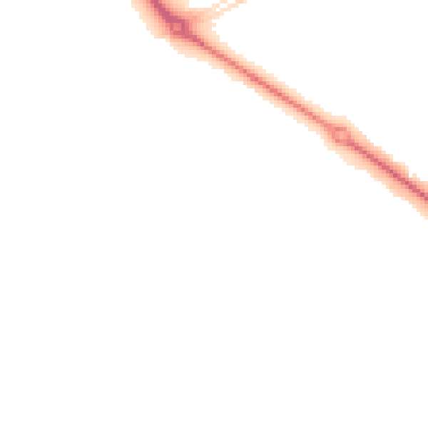 Night-time road noise heatmap for LE11 3HP