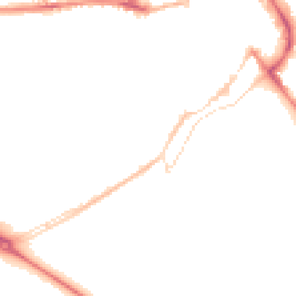Night-time road noise heatmap for LE11 3NT