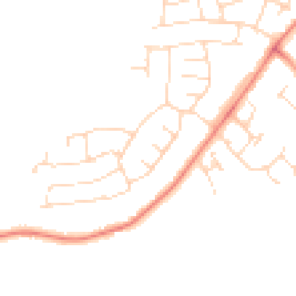 Daytime road noise heatmap for LE11 3SL