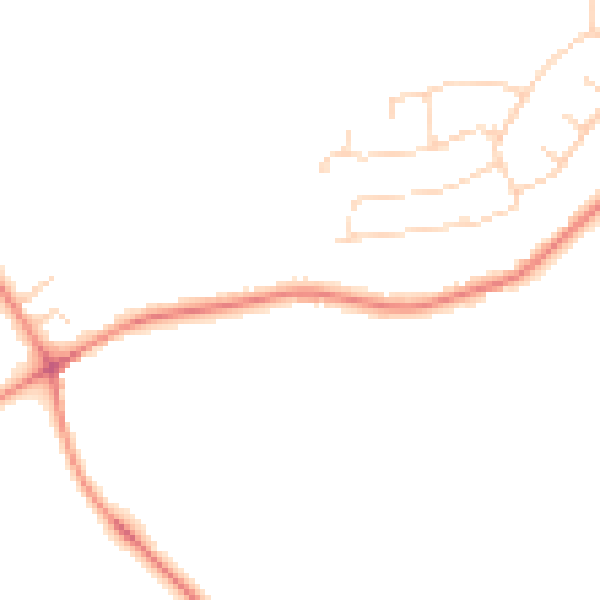 Daytime road noise heatmap for LE11 3YE