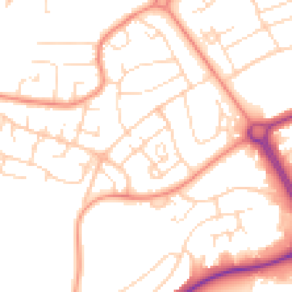 Daytime road noise heatmap for LE11 4JL