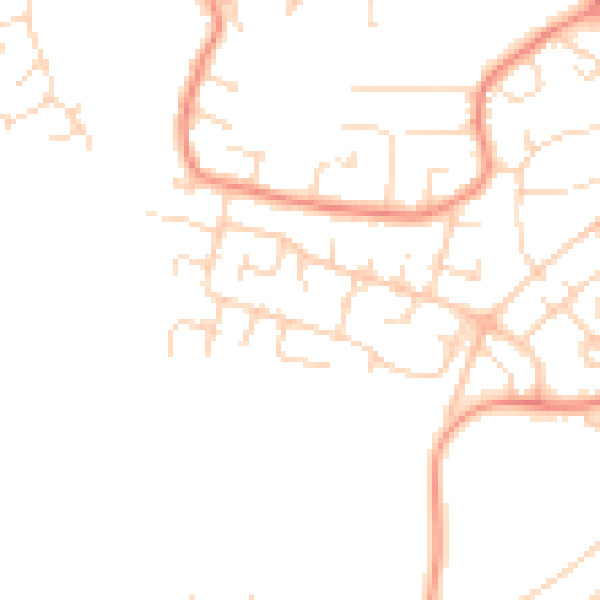 Daytime road noise heatmap for LE11 4NW