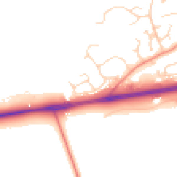 Daytime road noise heatmap for LE11 4NX