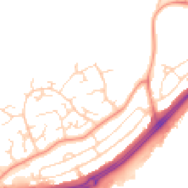 Daytime road noise heatmap for LE11 4SY