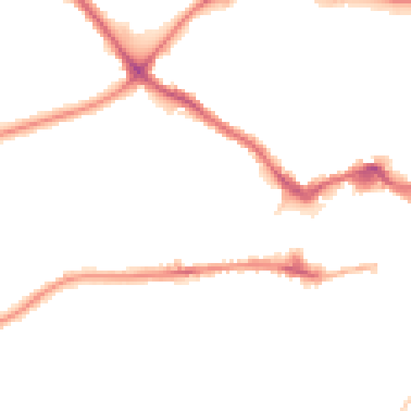 Night-time road noise heatmap for LE11 5BD
