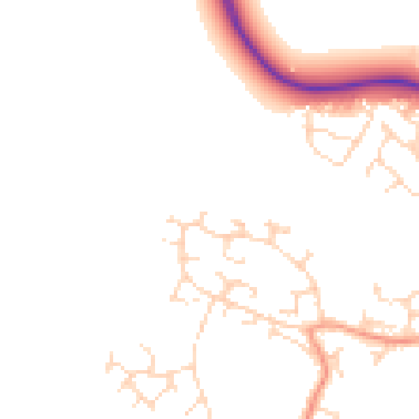 Daytime road noise heatmap for LE11 5EL
