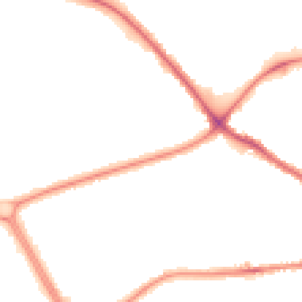Night-time road noise heatmap for LE11 5LR