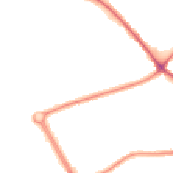 Night-time road noise heatmap for LE11 5NA