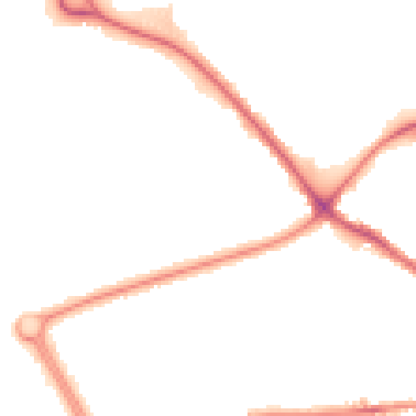 Night-time road noise heatmap for LE11 5NF