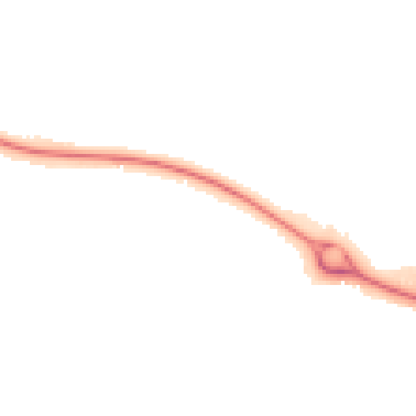 Night-time road noise heatmap for LE11 5UN
