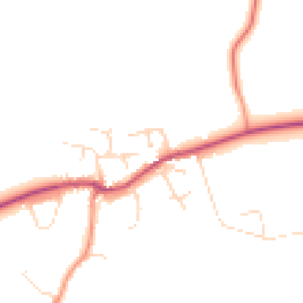 Daytime road noise heatmap for LE12 5AT
