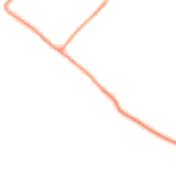 Daytime road noise heatmap for LE12 5BF